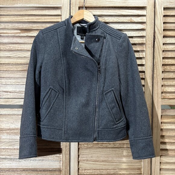 Banana Republic Jackets & Blazers - Banana Repbulic Wool Moto Jacket, Gray Size XS